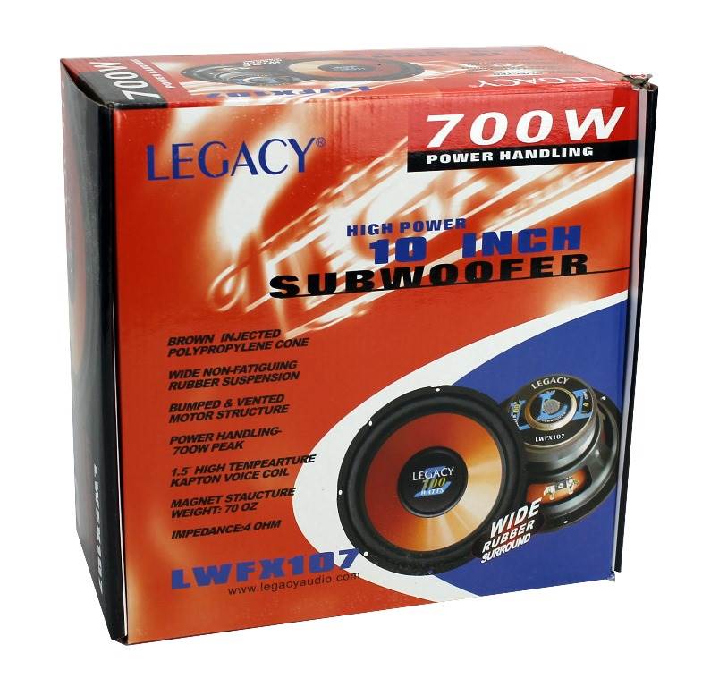 2) NEW Legacy LWFX107 10" 1400W Car Audio Subwoofers Subs Woofers PAIR Stereo