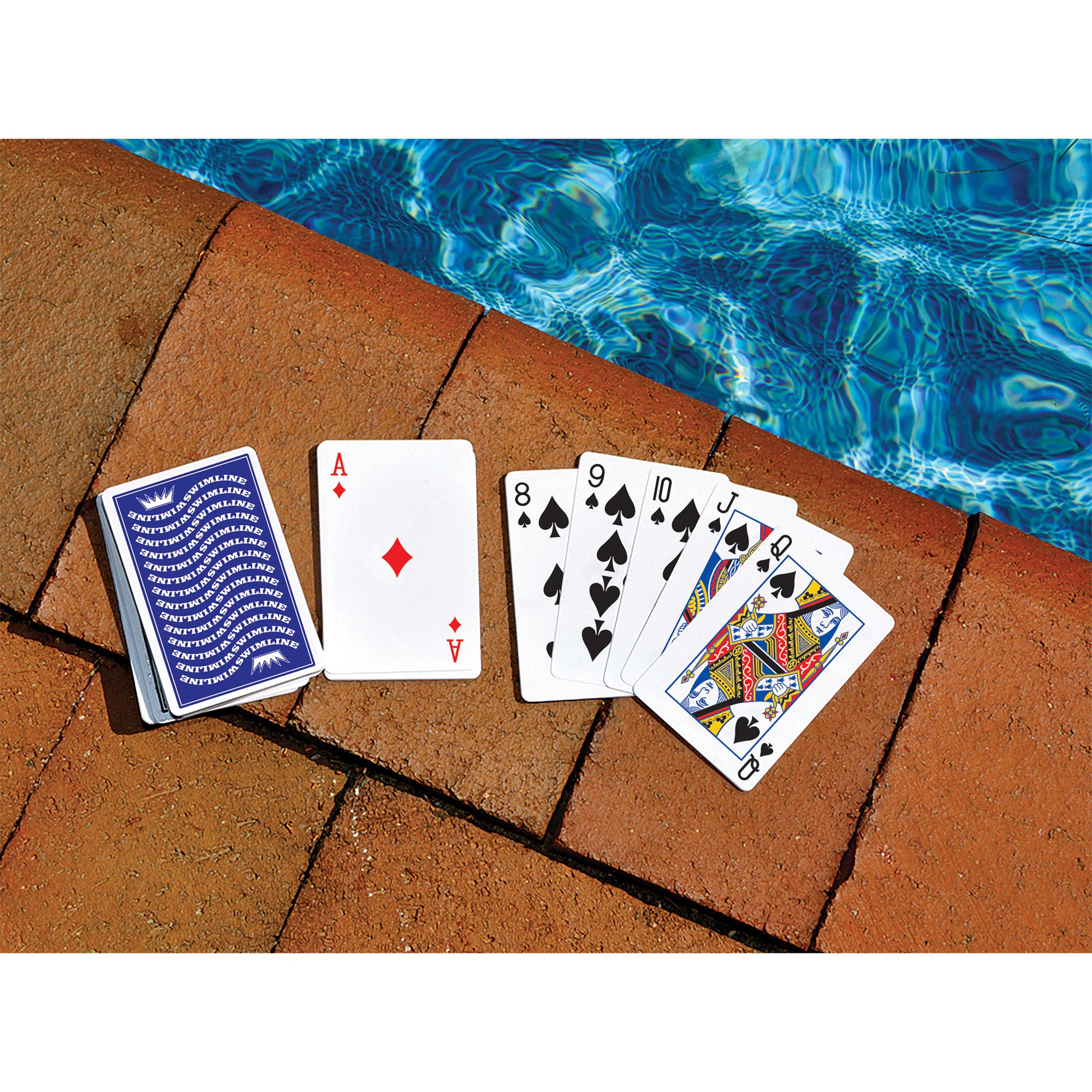 Swimline 91451 Swimming Pool Hot Tub Waterproof Plastic Deck of Playing Cards - VMInnovations