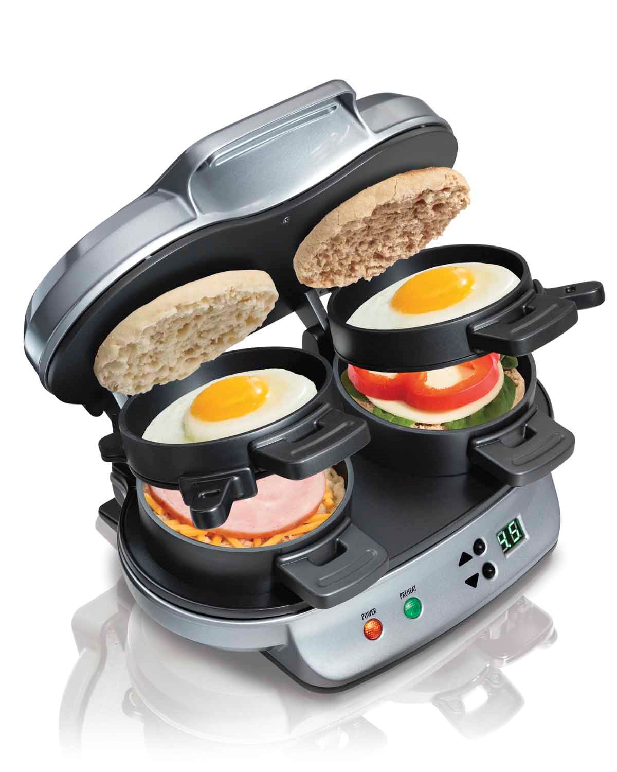 Hamilton Beach 25490 Dual Breakfast Sandwich Maker Kitchen Countertop (Open Box)
