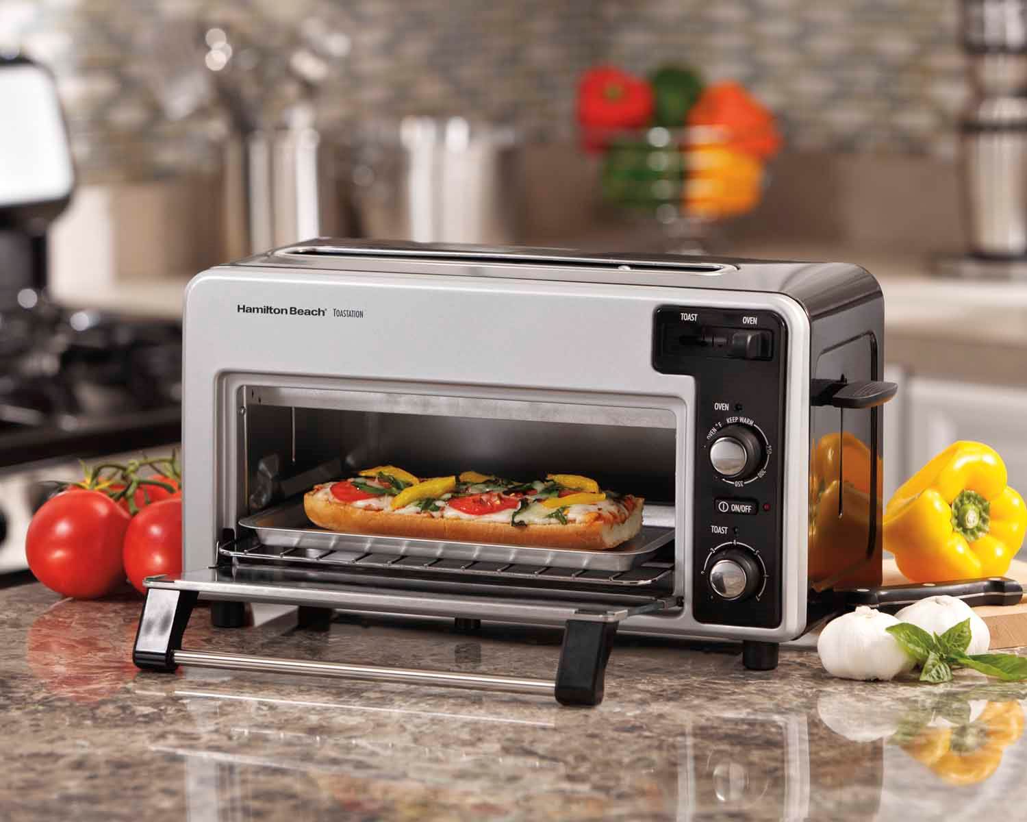 Hamilton Beach 22720 Toastation Toaster Oven Wide Toaster Combo Black (Open Box)