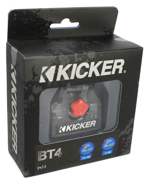 2) New Kicker BT4 Positive/Negative Power Battery Terminal 0/1-8 Ga Gauge 3 Out
