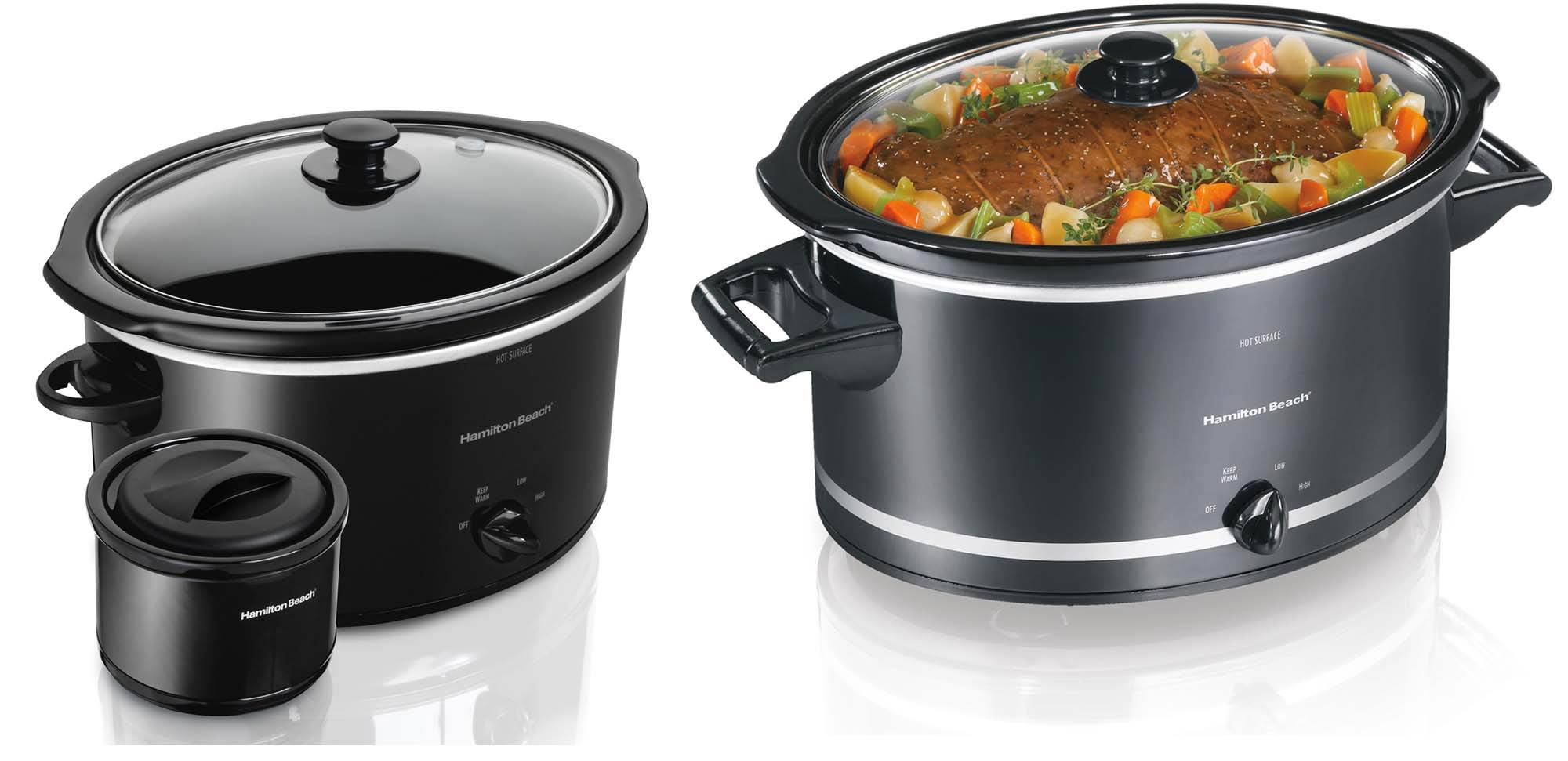 Hamilton Beach 8 & 5 Quart Portable Slow Cookers w/Bonus Party Dipper Set- 33182