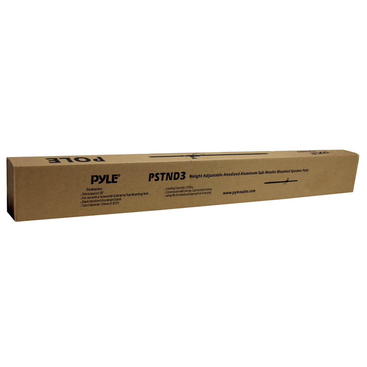 Pyle 58-Inch Adjustable Anodized Aluminum Speaker Mounted Speaker Pole | PSTND3