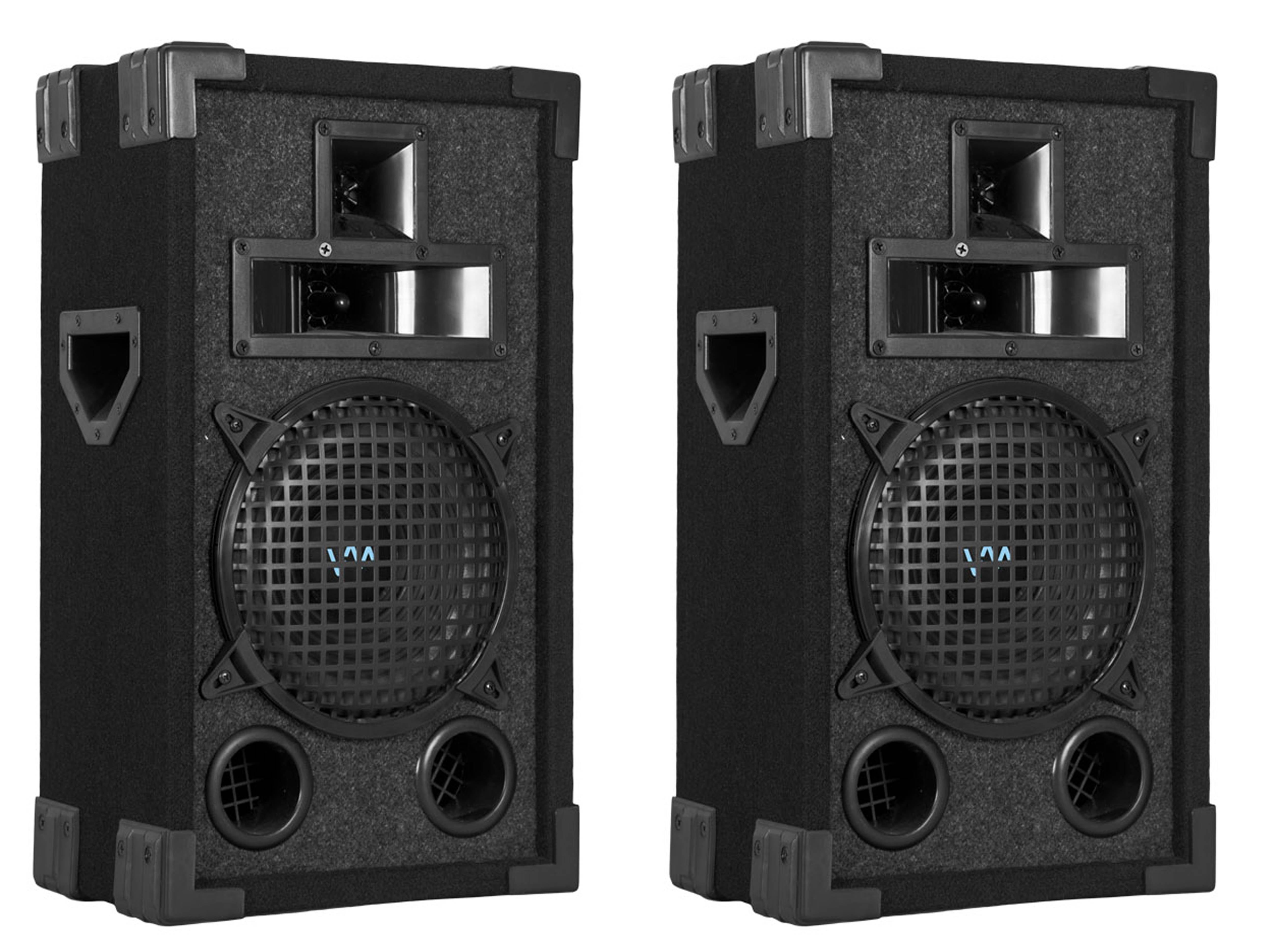 2) New VM Audio VAS38P 8" 800 Watt 3 Way DJ Passive Loud PA Speaker System Pair