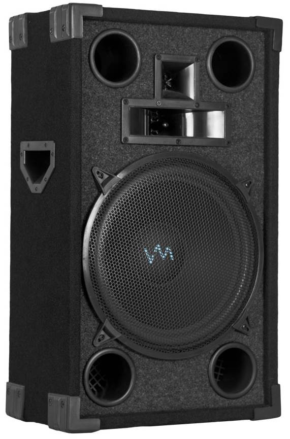 New VM Audio VAS312P 900 Watt 3 Way 12" DJ Passive Loud Speaker + Tripod Stand