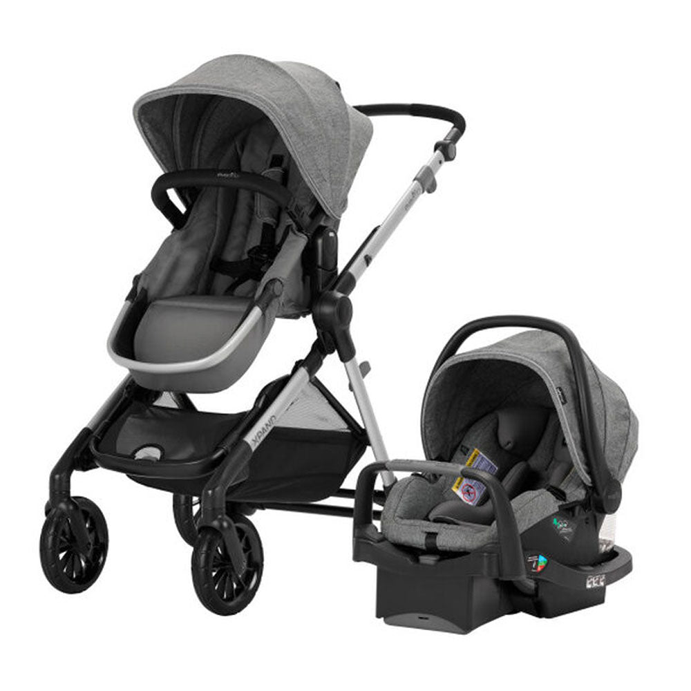 Evenflo Pivot Xpand Modular Travel System with Infant Car Seat, Gray (Open Box)