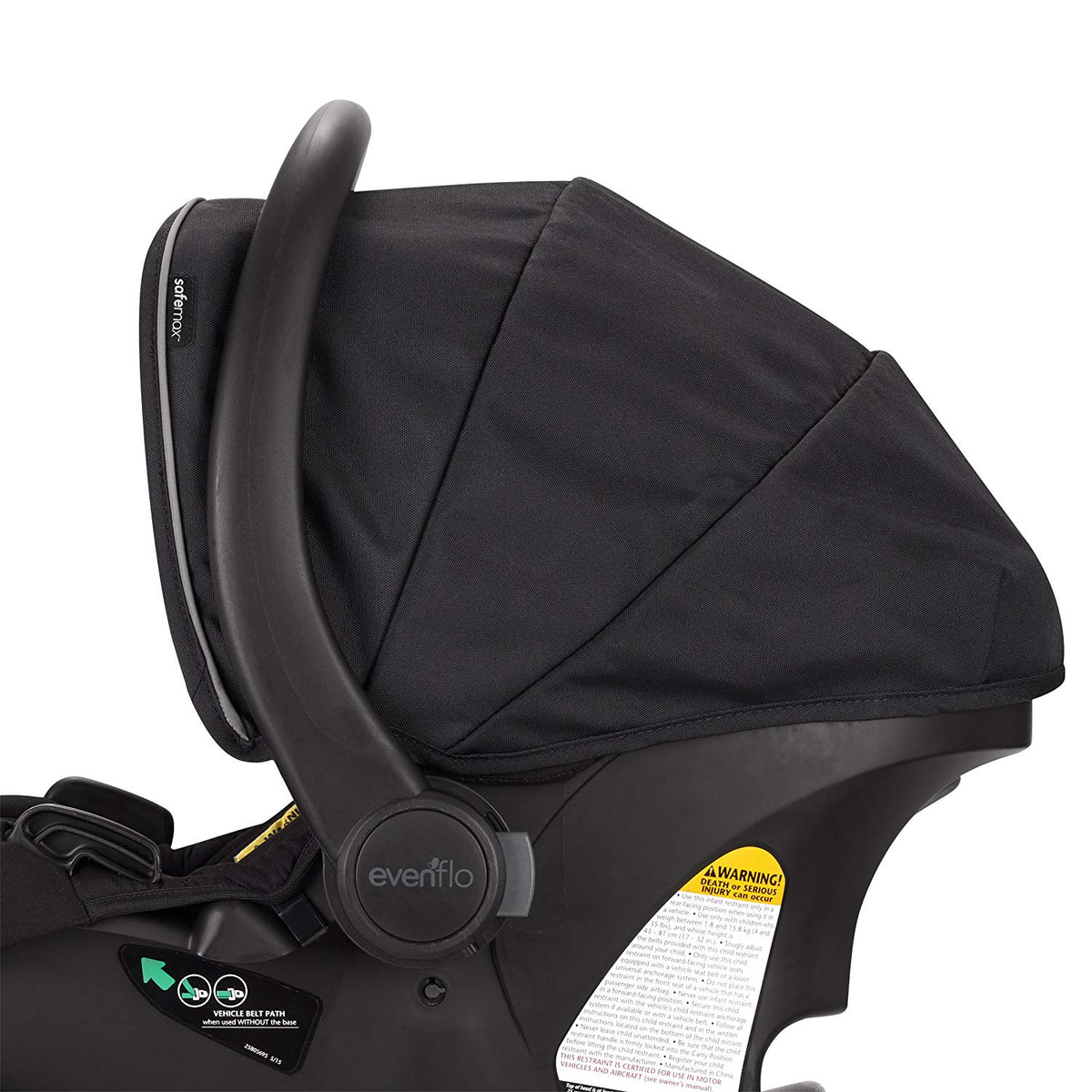 Evenflo Pivot Xpand Stroller & SafeMax Infant Car Seat System, Black (Open Box)