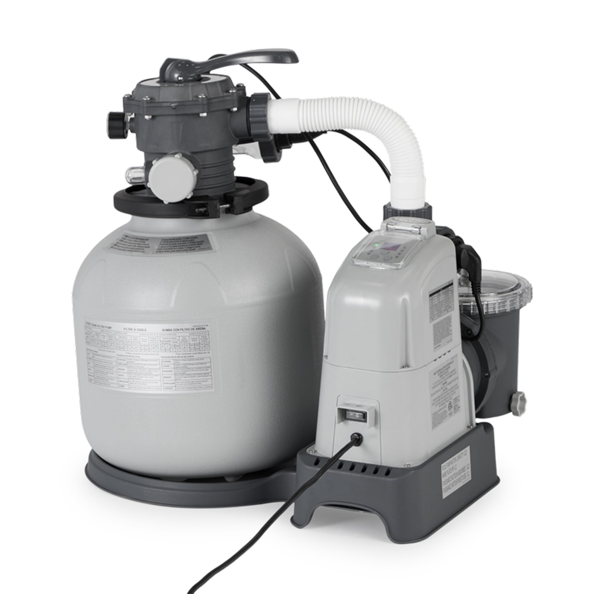 Intex 1600 GPH Saltwater Sand Filter Pump Swimming Pool Set | 28675EG (Open Box)