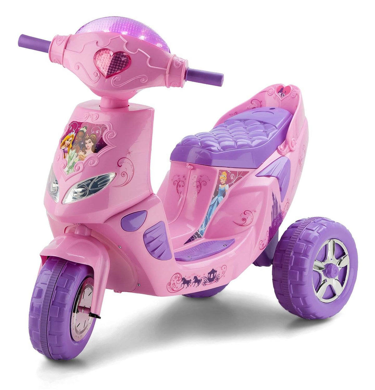 KidTrax Disney Twinkling Tiara 6V Scooter Kids Electric Ride-On | KT1107TR