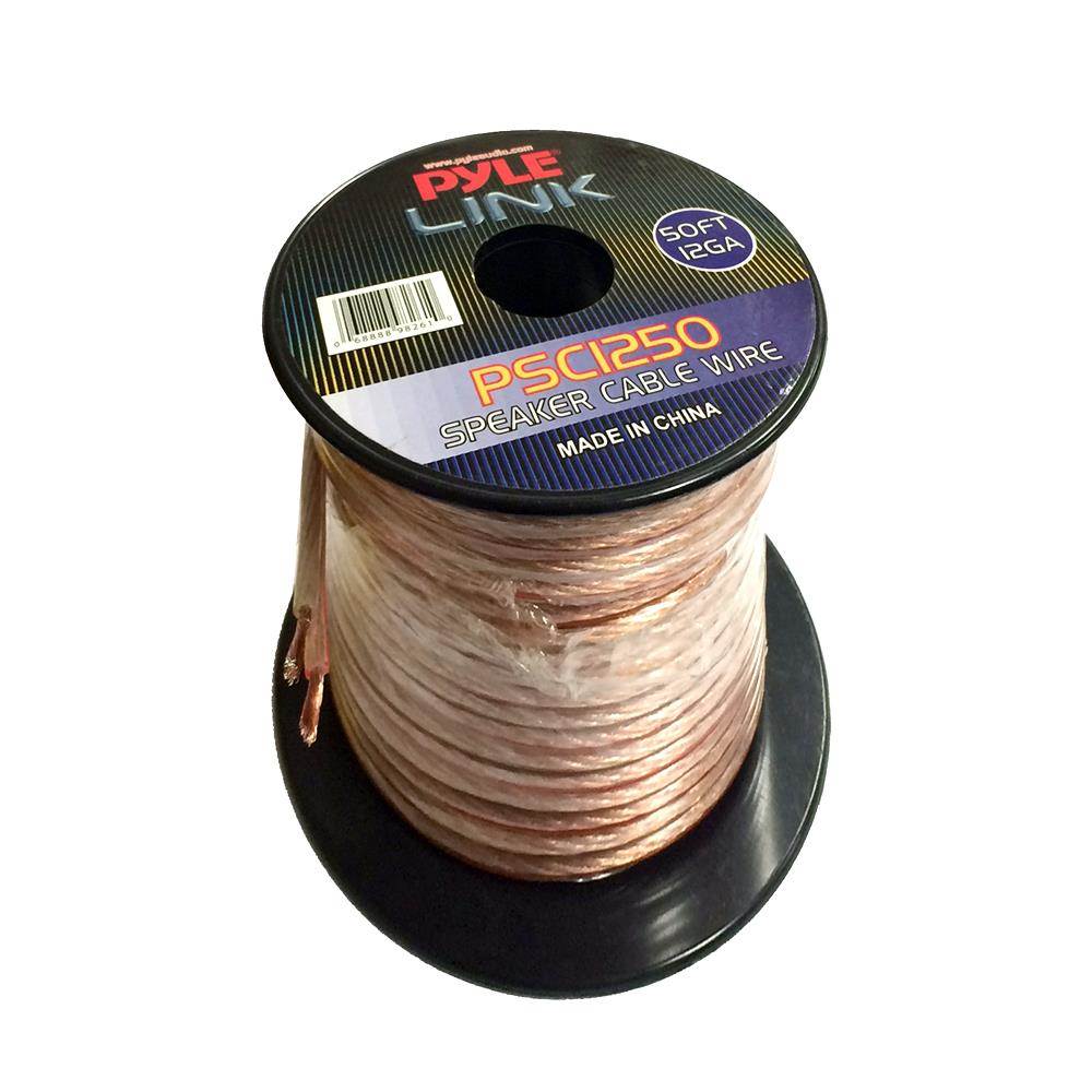 New Pyle PSC1250 50 ft.12 Gauge Spool High Quality Audio Speaker Zip Wire