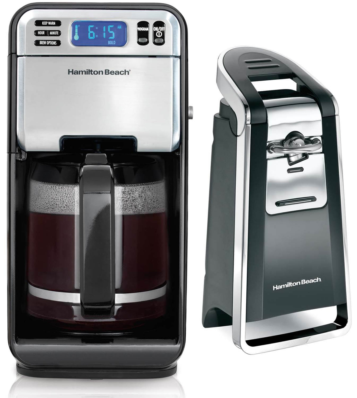 Hamilton Beach 76606Z Smooth Touch Electric Can Opener & 46201 LCD Coffee Maker
