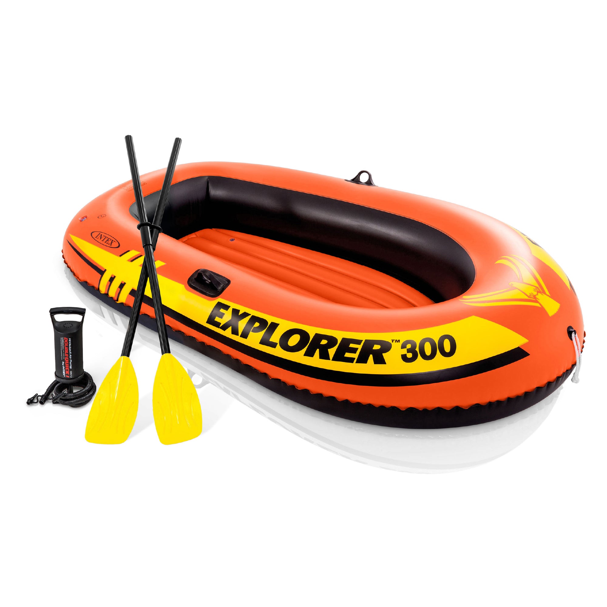 Intex Explorer Compact Inflatable Fishing 3 Person Raft w/ Pump & Oars (Used)