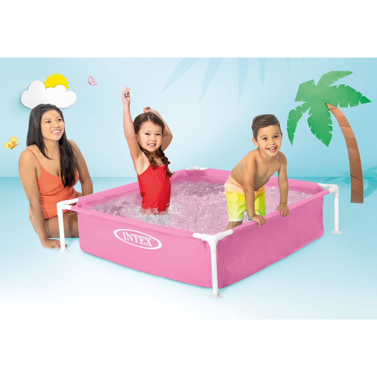 48 x 12 Inch Mini Frame Kids Beginner Kiddie Pool, Color Varies (For Parts)