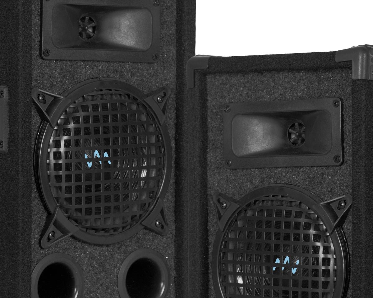 2) VM Audio VAS36P 600 Watt 6" DJ Passive Stage Speakers + 50 Ft Speaker Wire