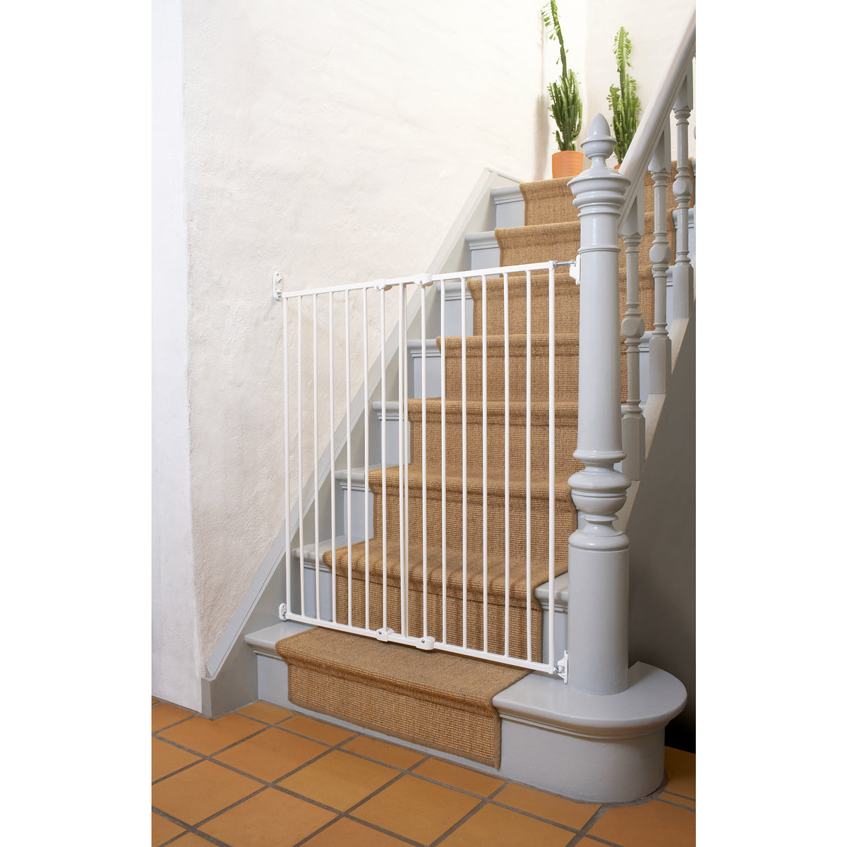 Scandinavian Pet Design Streamline Extra Tall 42" Pet Gate, White (2 Pack)