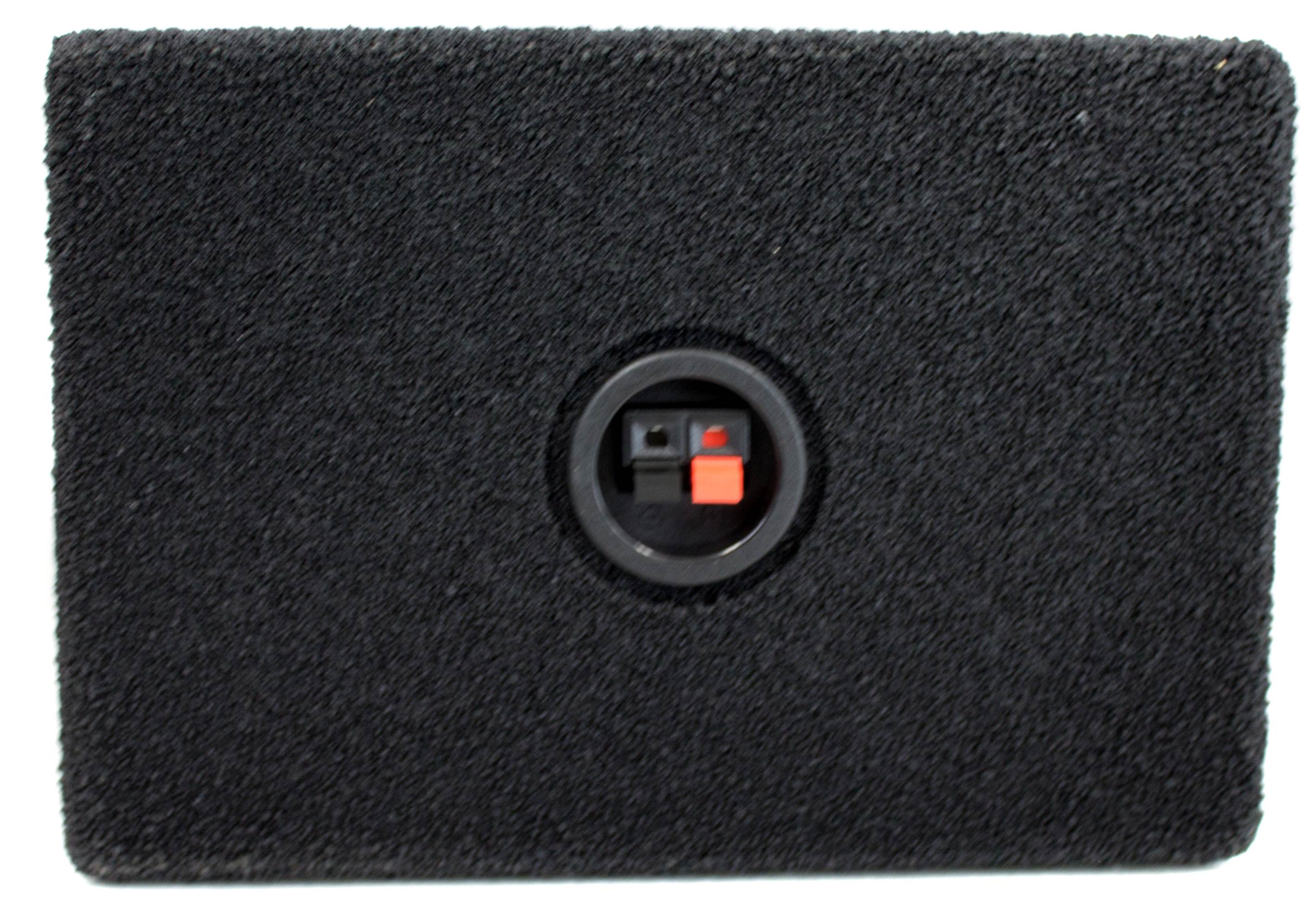 Q Power Q-Bomb QTW6X9 6x9" Car Wedge Speaker Boxes with Bedliner Spray, Pair