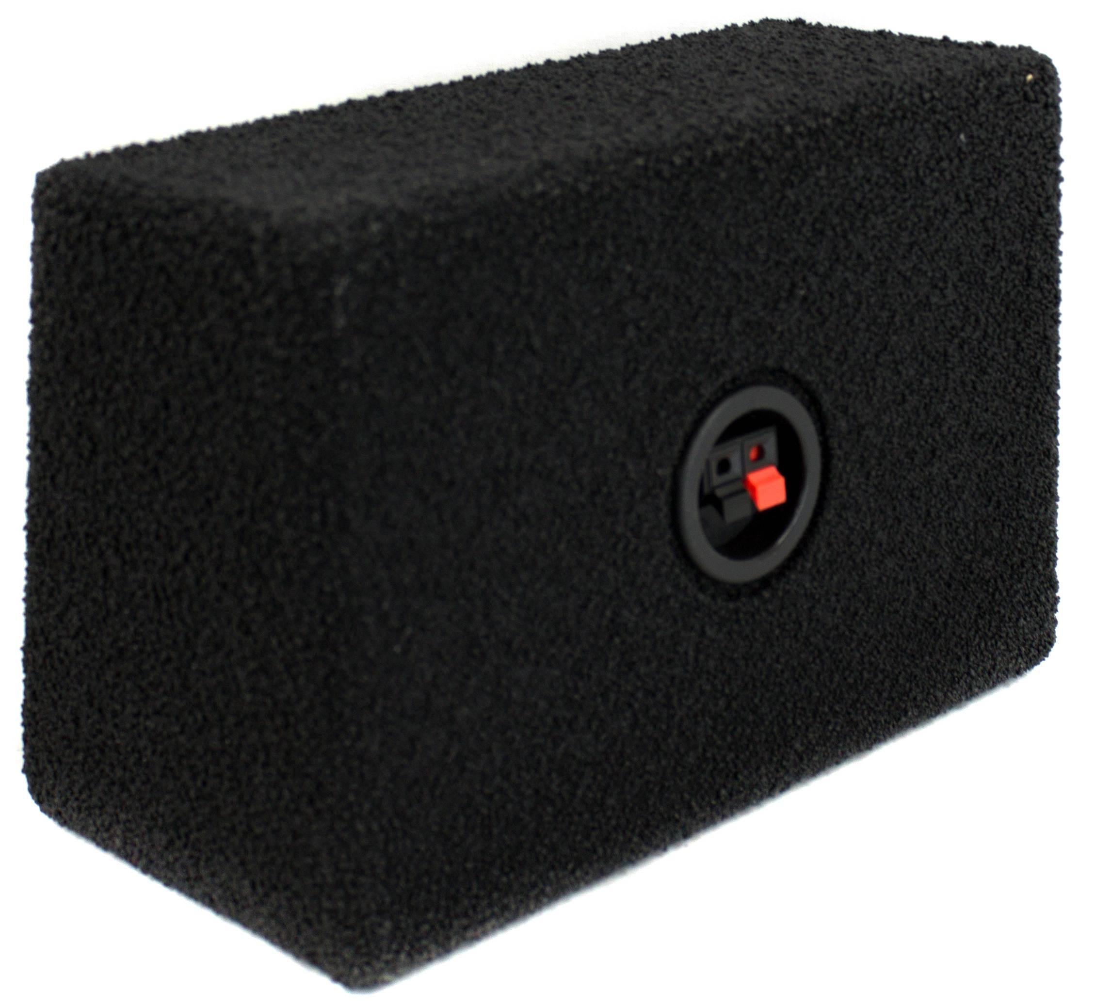 Q-POWER Q-Bomb 6x9" Car Wedge Speaker Boxes with Bedliner Spray, Pair (Open Box) - VMInnovations