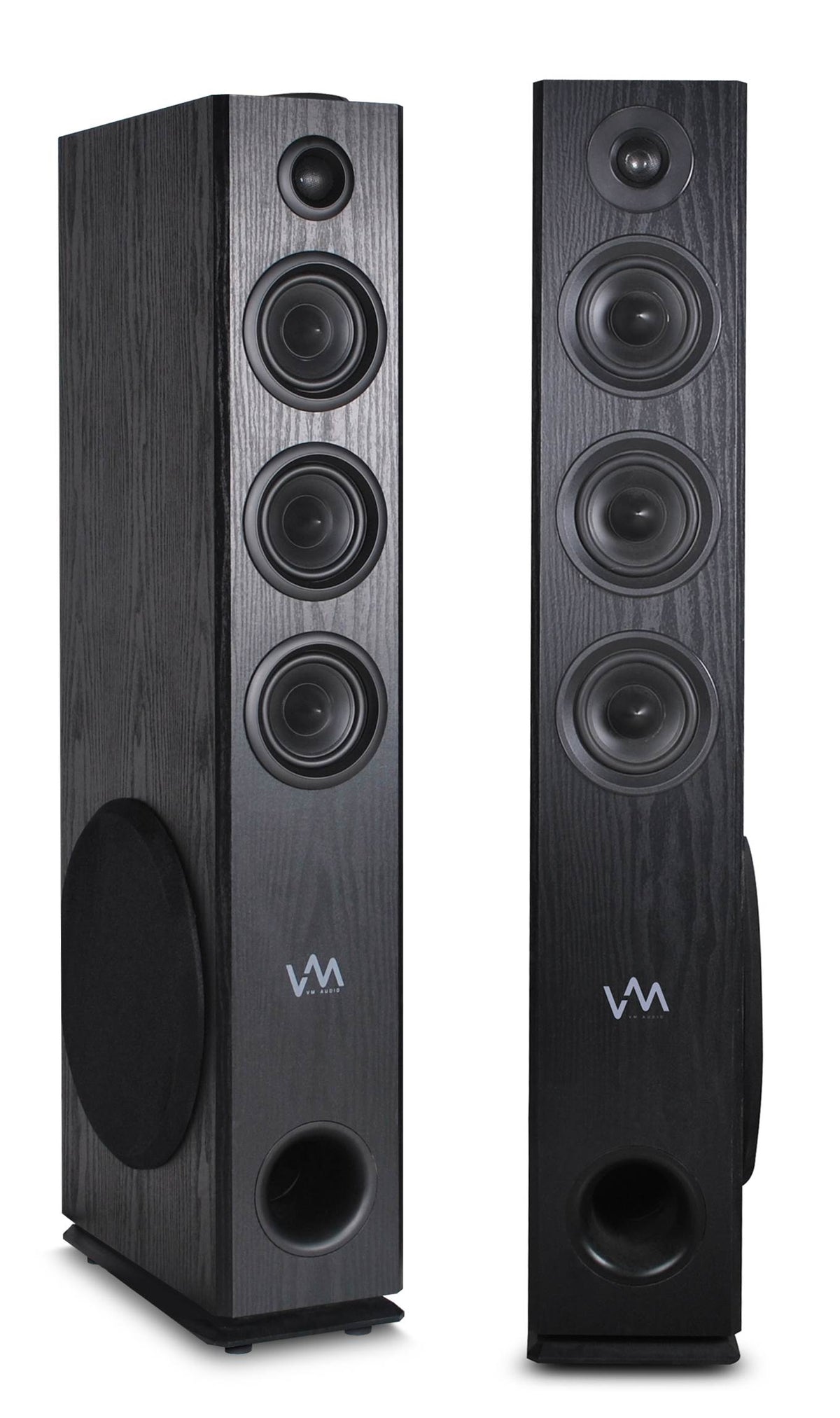 VM Audio EXAT31 Floorstanding Powered Bluetooth Tower Speakers Pair (Open Box)