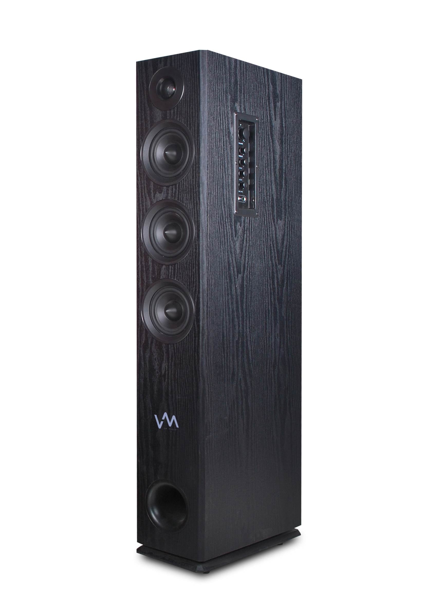VM Audio EXAT31 Floorstanding Powered Bluetooth Tower Speakers Pair (Open Box)
