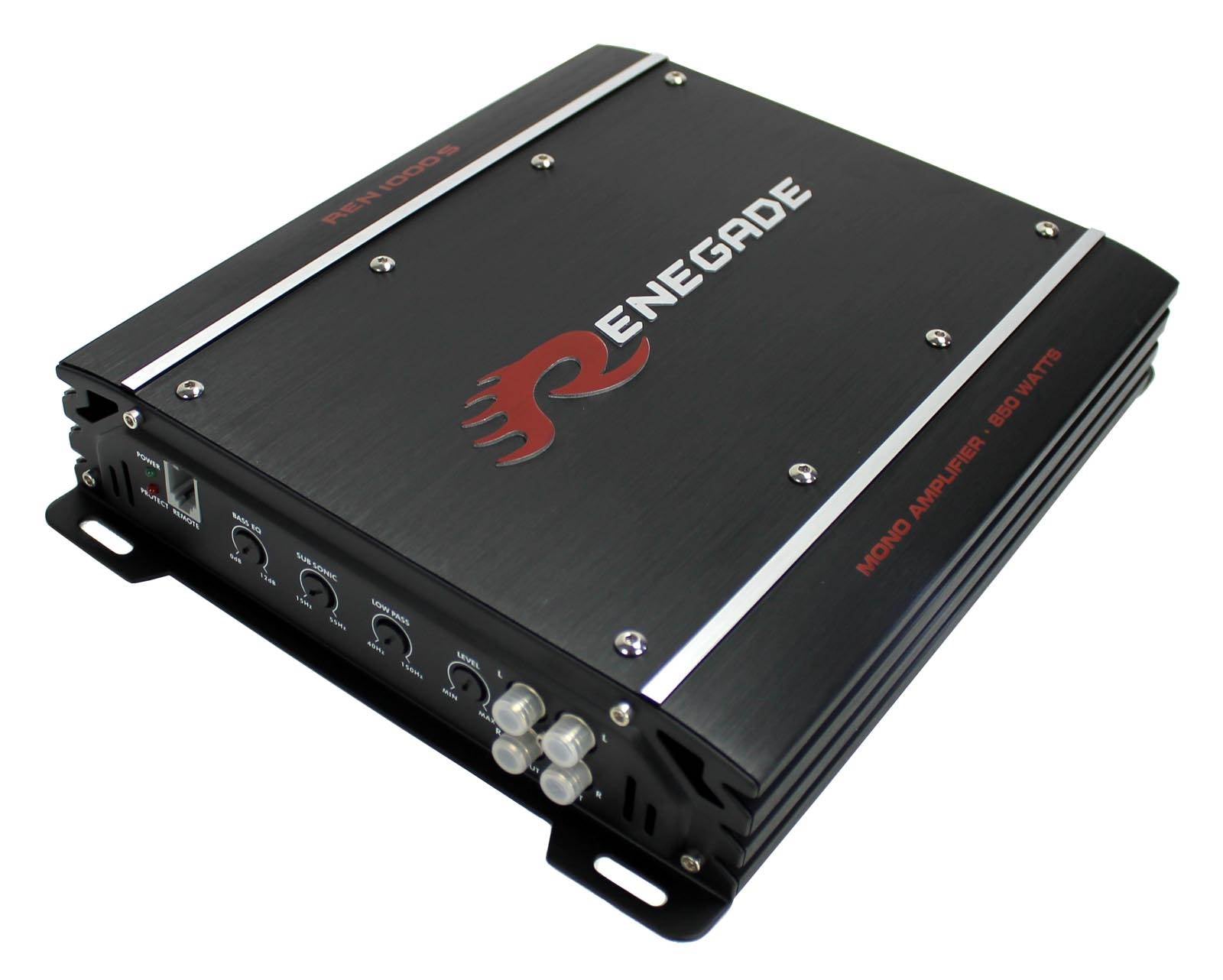 Renegade REN1000S 850 Watt MONO 4-Ohm Car Audio Power Amplifier Amp (Open Box)