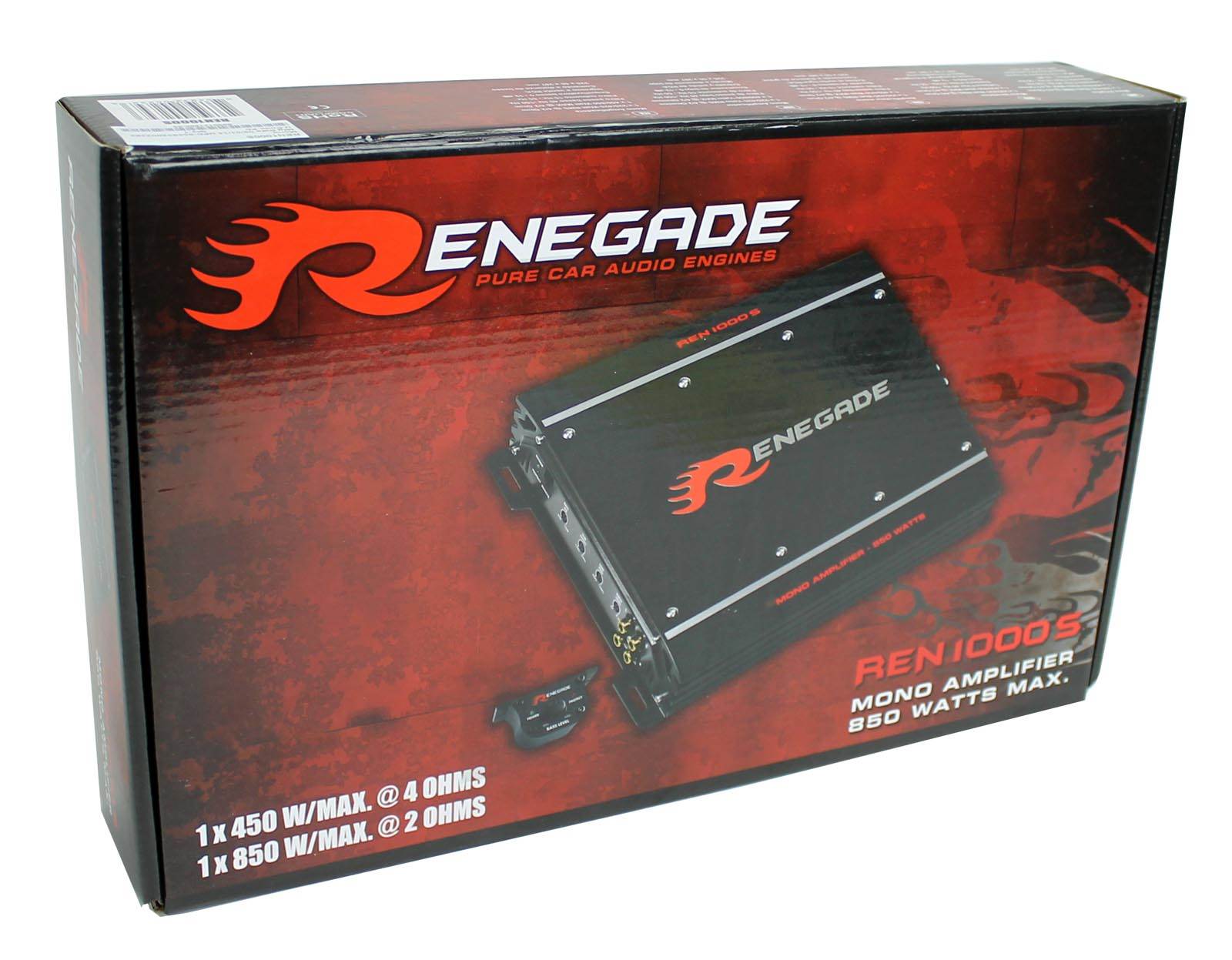 Renegade REN1000S 850 Watt MONO 4-Ohm Car Audio Power Amplifier Amp (Open Box)
