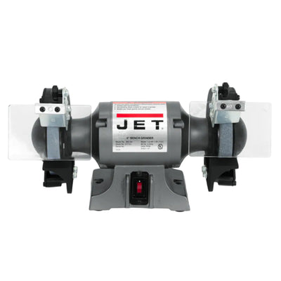 Jet JBG-6A 1 HP 3450 RPM 5 Amp 115V Cast Iron Eye Shield Workshop Bench Grinder