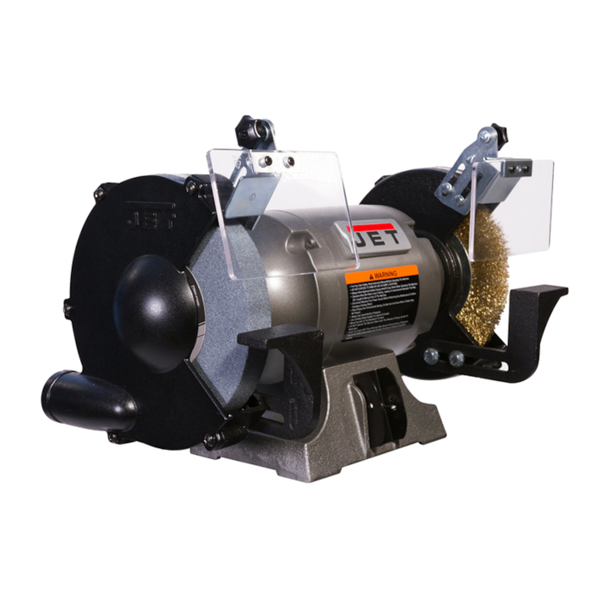 Jet 577128 Shop Bench Grinder JBG 8W with Grinding Wheel and Wire Wheel System