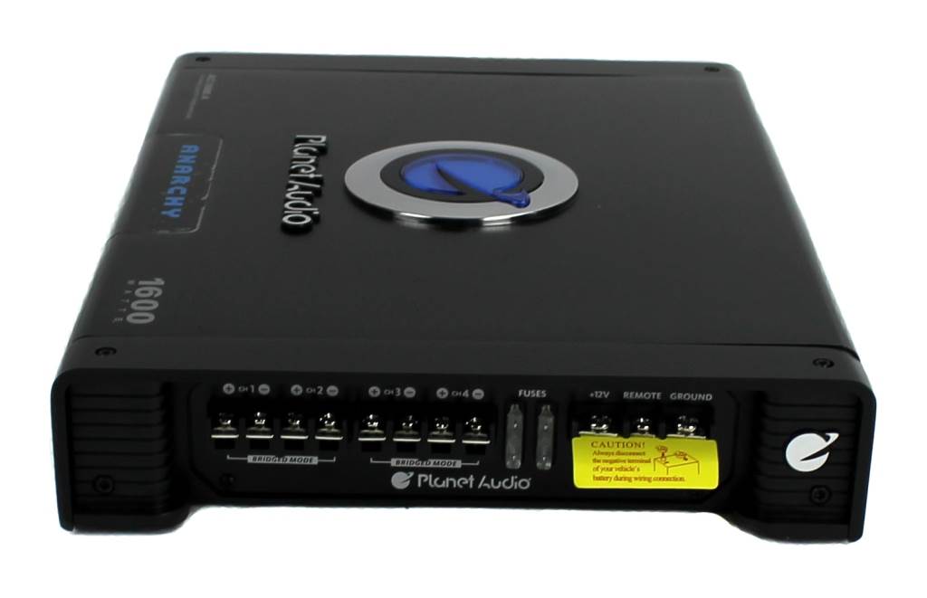Planet Audio AC1600.4 1600W 4-Ch Car Amplifier + 2.0 Farad Cap + 4 Ga Amp Kit