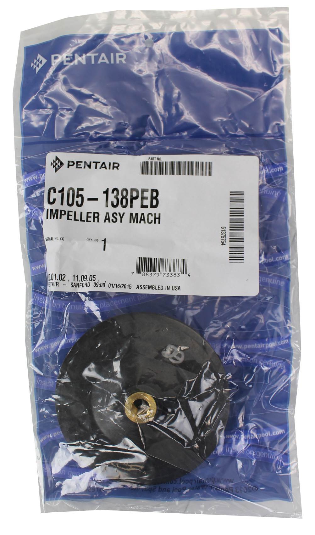 Pentair Sta-Rite Dura-Glas Inground Pool Pump Impeller Assembly (Open Box)