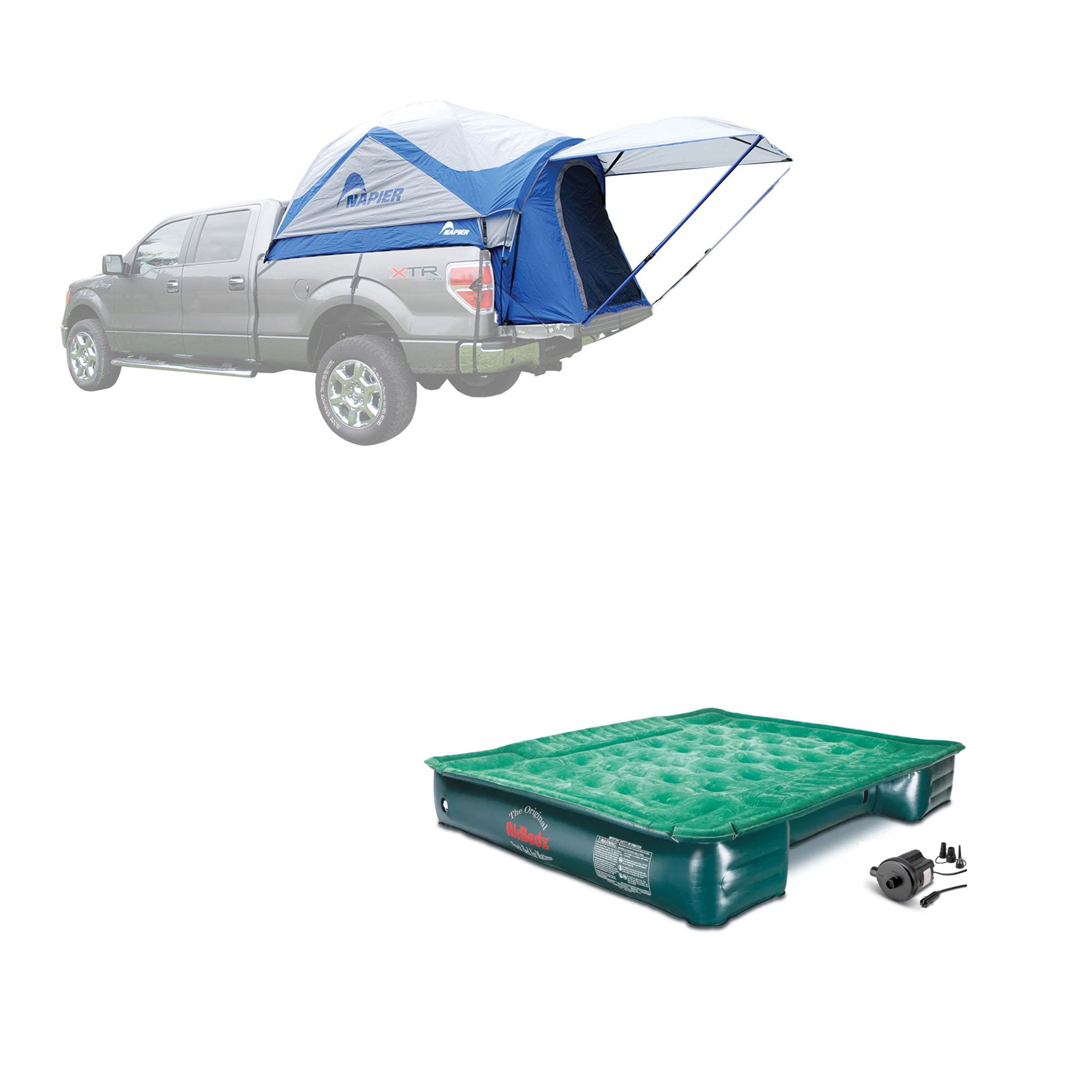 Napier Sportz Truck Bed Tent & GrayAirBedz Inflatable Truck Bed Air Mattress
