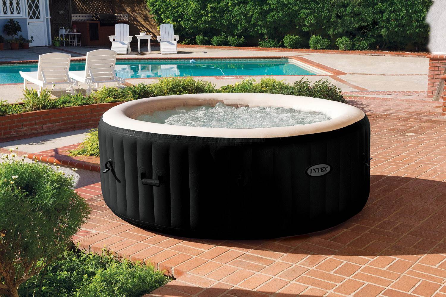 Intex Pure Spa 4-Person Portable Jet Deluxe Massage Hot Tub | 28443E - Open Box