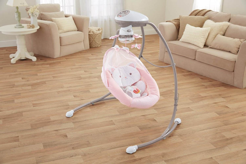 Fisher Price My Little Snugakitty Baby Cradle & Swing with Sounds | BGB32