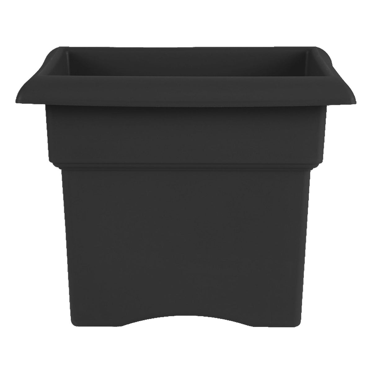 Bloem 14" Veranda Square Polyethylene Patio Deck Box Planter, Black (Open Box)