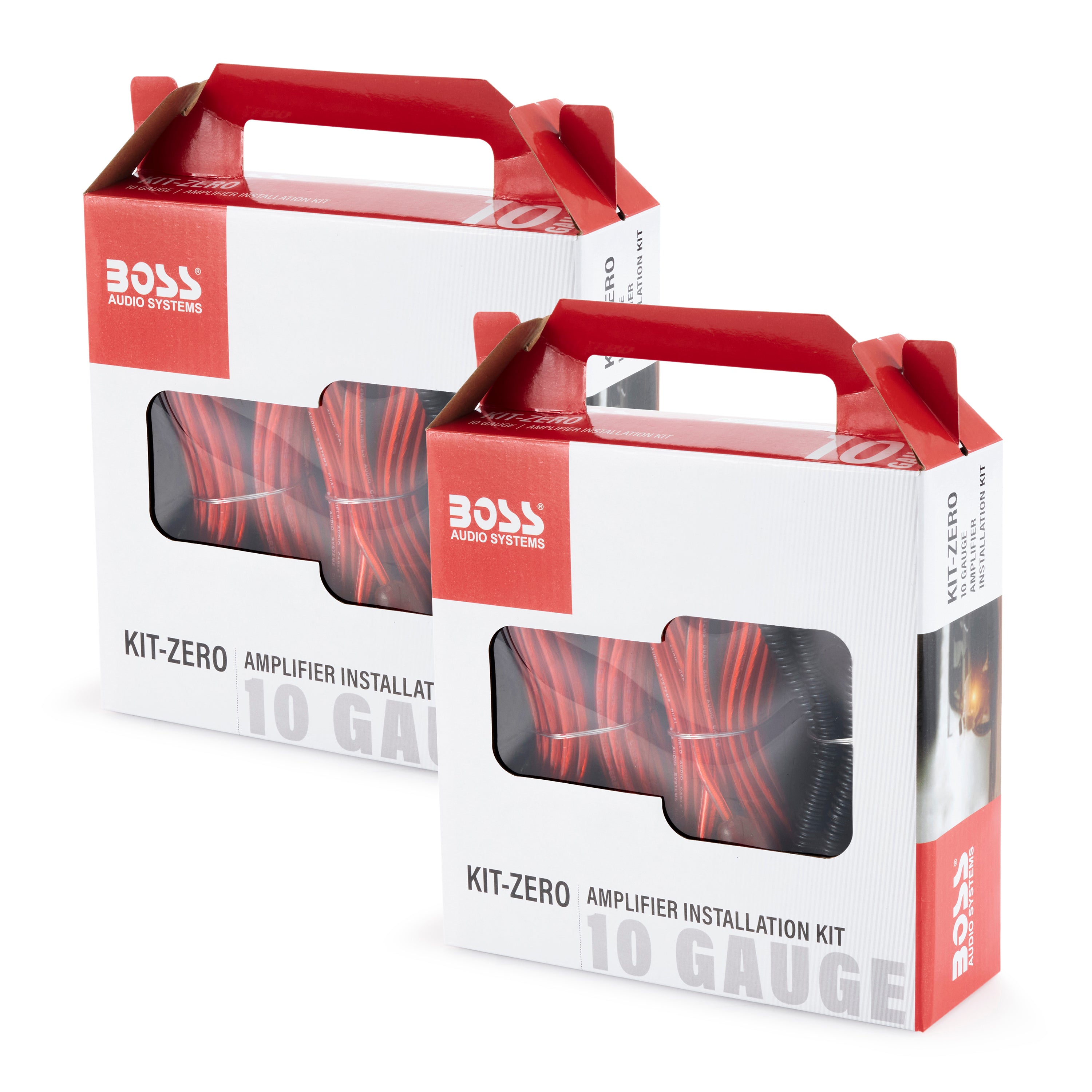 Boss Audio Car Amplifier Sound System 10 Gauge Wiring Installation Kit (2 Pack)