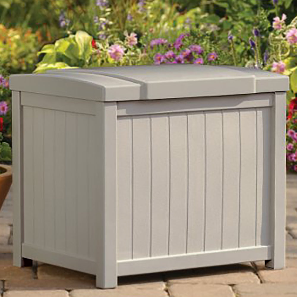 Suncast 22 Gallon Resin Deck Box & 99 Gallon Deck Box & Bench