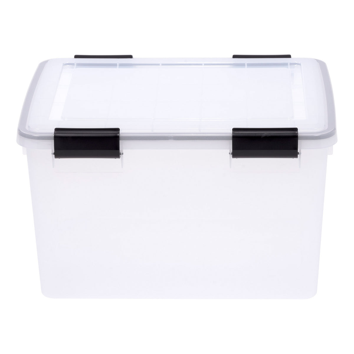 IRIS USA 43 Qt Plastic Gasket Box Storage Container with Latching Buckle, 4 Pack