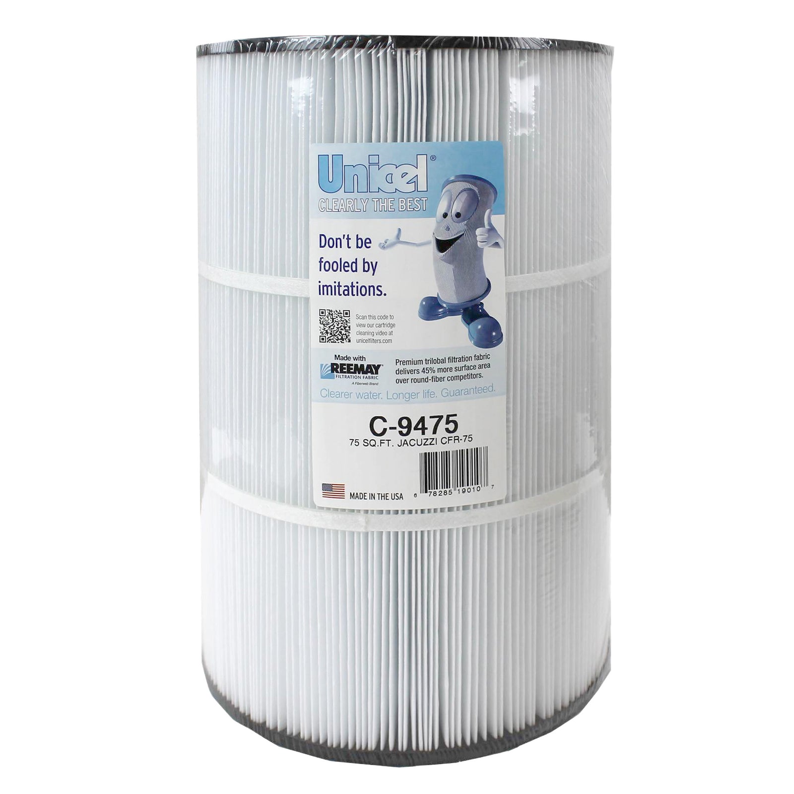 Unicel C-9475 Replacement 75 Sq Ft Swimming Pool Filter Cartridge, 193 Pleats - VMInnovations