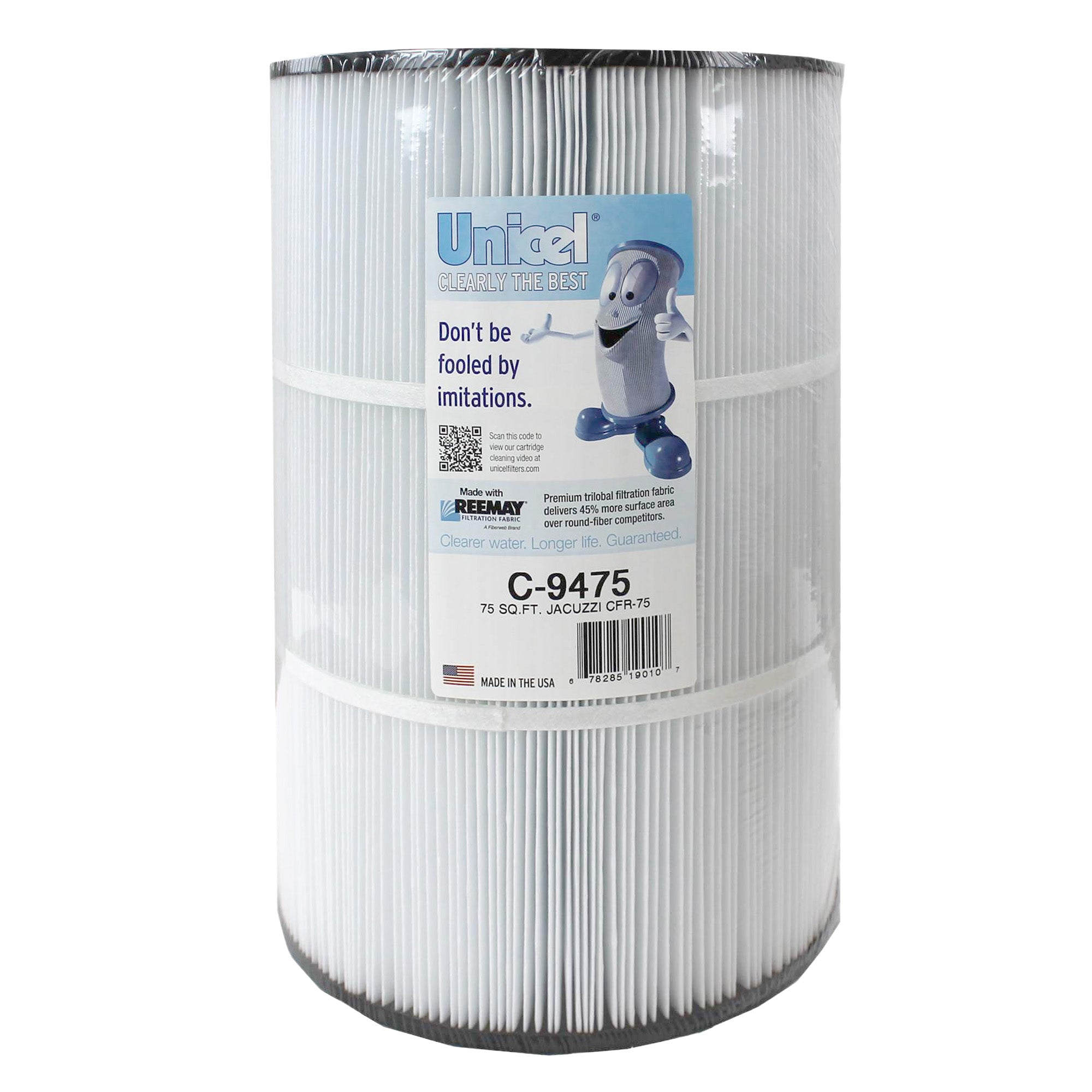 Unicel C-9475 Replacement 75 Sq Ft Swimming Pool Filter Cartridge, 193 Pleats - VMInnovations