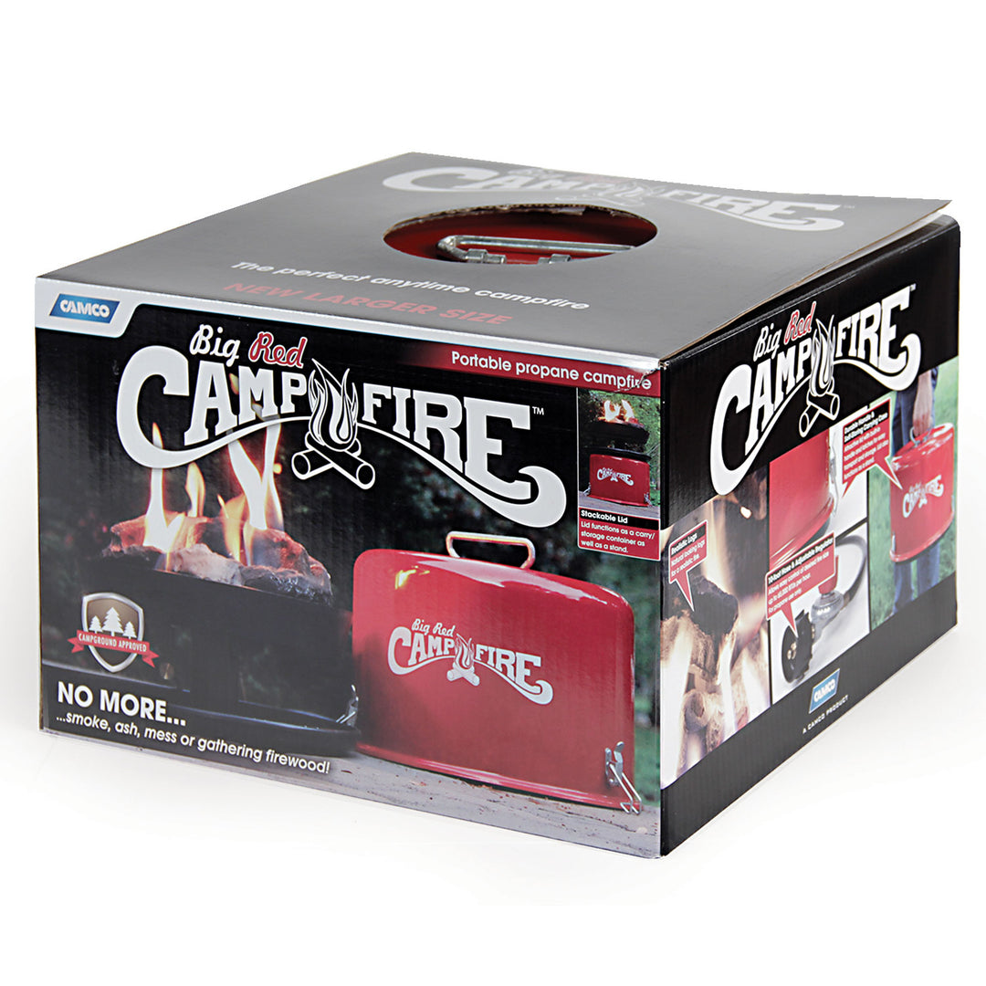 Camco Big Red Outdoor Portable Tabletop Propane Heater Fire Pit, 13.25 Inch - VMInnovations