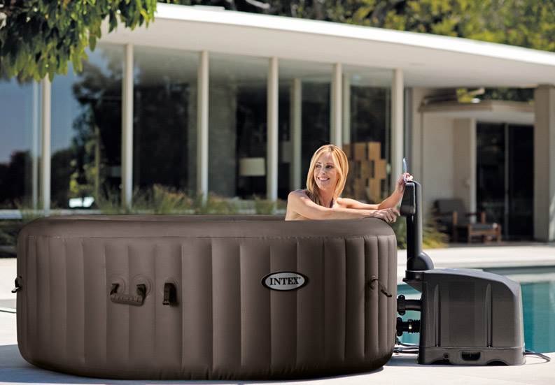 Intex Pure Spa 4-Person Inflatable Portable Jet Massage Heated Hot Tub | 28421E