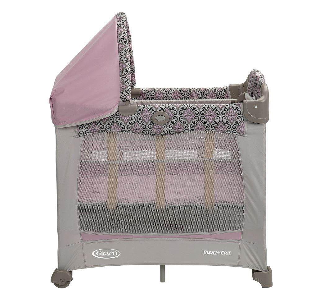 Graco Baby Travel Lite Portable Folding Crib w/ Bassinet - Mena | Open Box