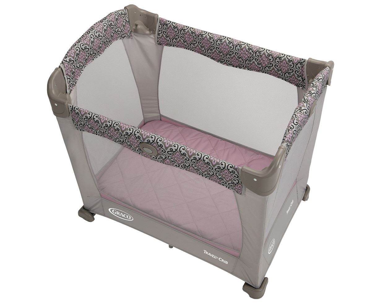 Graco Baby Travel Lite Portable Folding Crib w/ Bassinet - Mena | Open Box