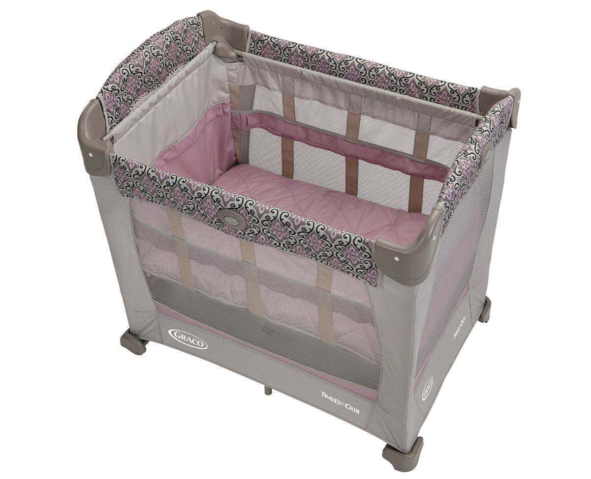 Graco Baby Travel Lite Portable Folding Crib w/ Bassinet - Mena | Open Box