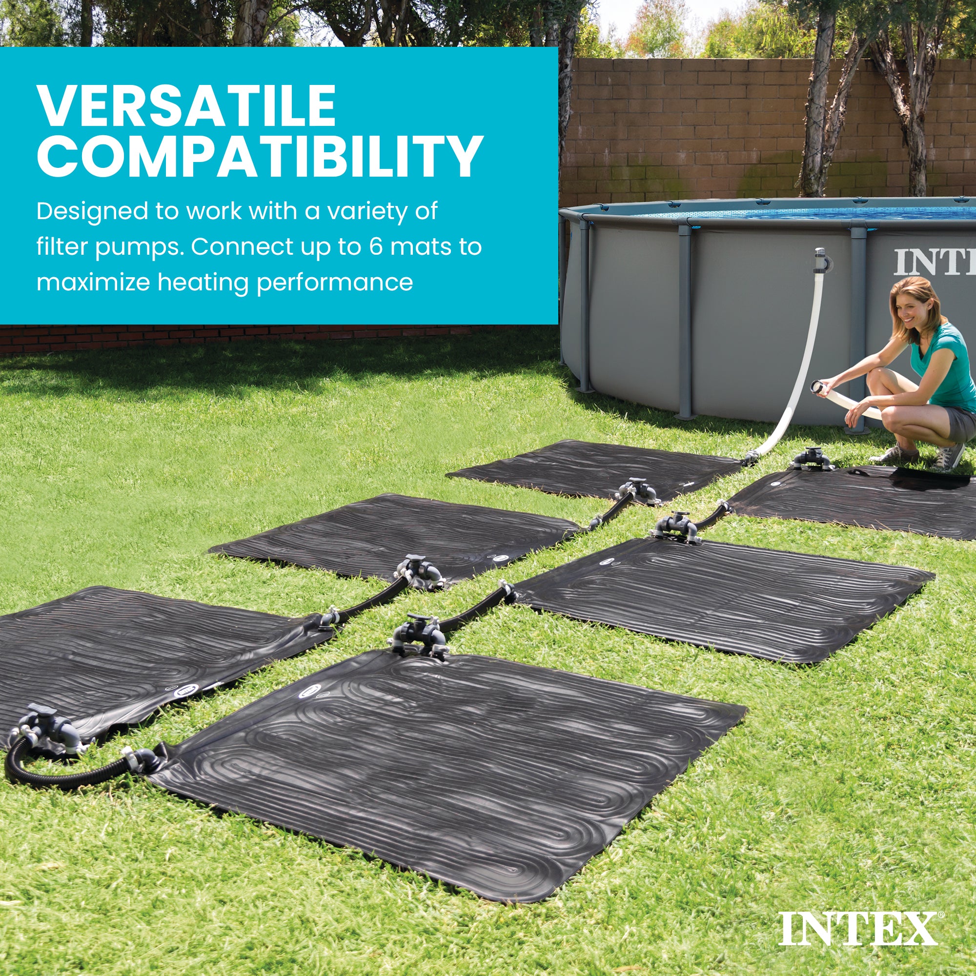 Intex Solar Water Heater Mat for 8,000GAL Above Ground Swimming Pool (Open Box) - VMInnovations