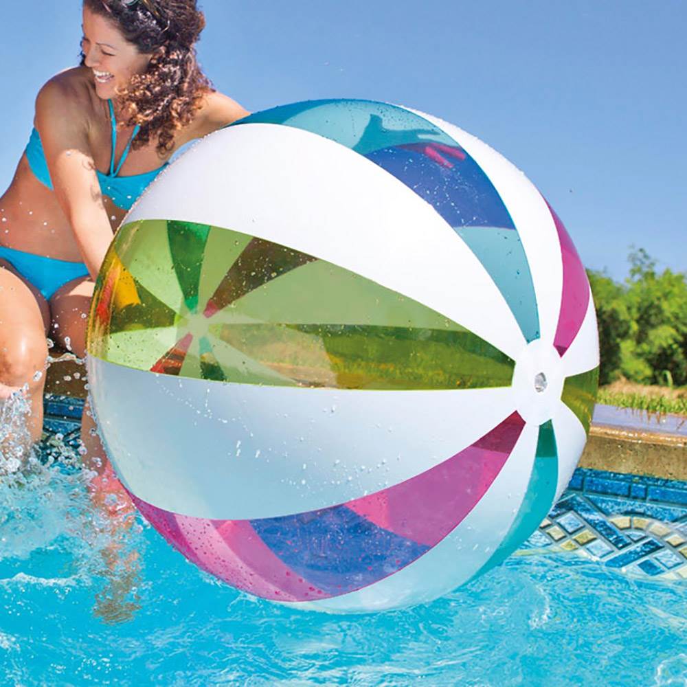 Intex Giant Classic Inflatable Glossy Panel Colorful Beach Ball - Open Box
