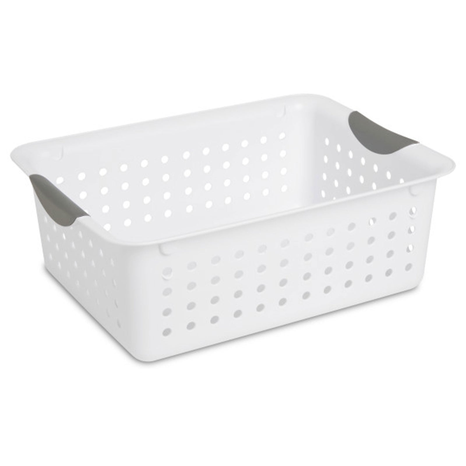 Sterilite Medium Ultra Plastic Storage Organizer Basket with Handles, (12 Pack) - VMInnovations
