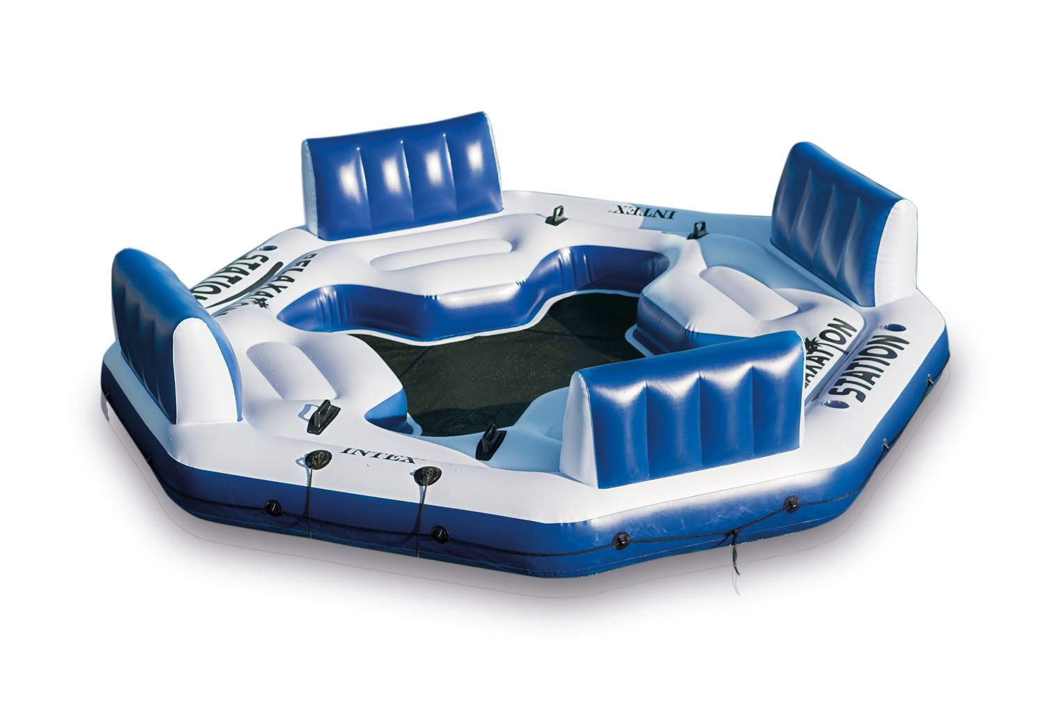 Intex Pacific Paradise Relaxation Station Water Lounge 4-Person Tube Raft (Used)