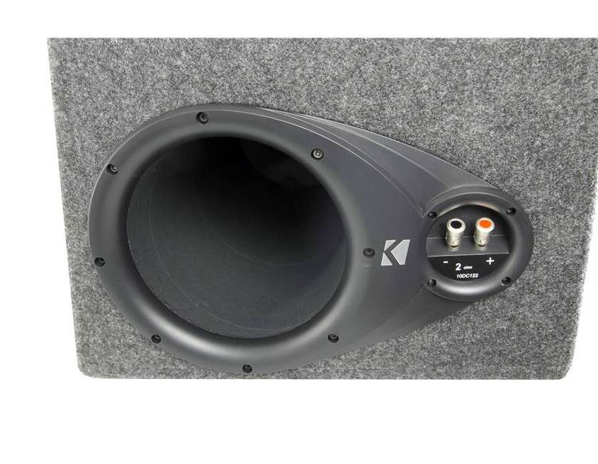 Kicker DC122 Dual 12" 600W Car Subwoofers + Box + 1500W Amplifier + 4 Ga Amp Kit