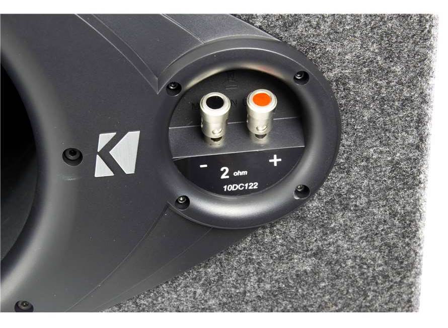 Kicker DC122 Dual 12" 600W Car Subwoofers + Box + 1500W Amplifier + 4 Ga Amp Kit