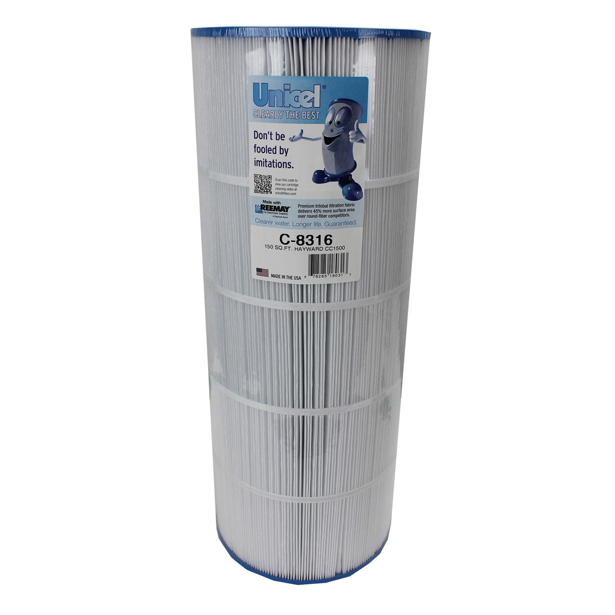 Unicel C-8316 Replacement 150 Sq Ft Swimming Pool Filter Cartridge, 215 Pleats - VMInnovations